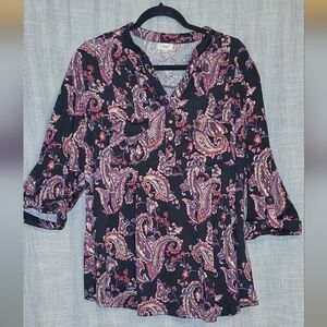 Avenue 18/20 Paisley Print Women's Top